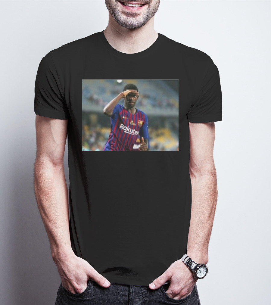 Koundé Dembélé Rakuten FC Barcelona Football Jersey T-Shirt