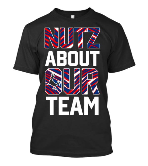 Nutz About Our Team Patriotic Colors Football Fan Enthusiasm T-Shirt