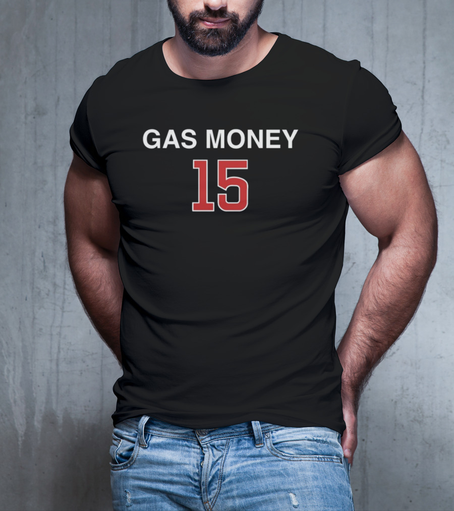 Obviousshirts Gas Money 15 Red Number Sports T-Shirt