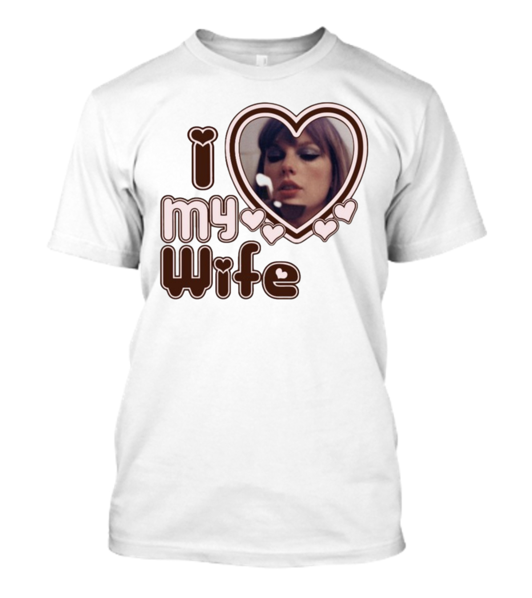 I Love My Wife Taylor Swift Heart Photo T-Shirt