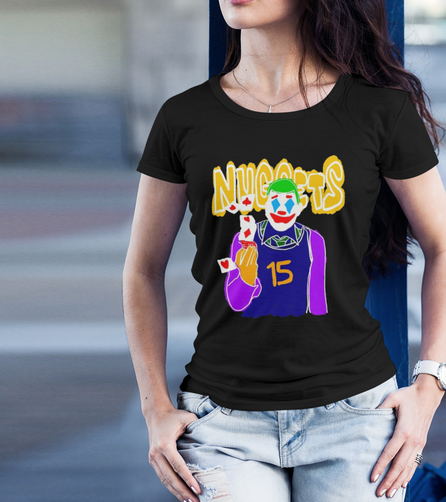 Nuggets 15 Courtside Exclusive Denver Joker Cards T-Shirt