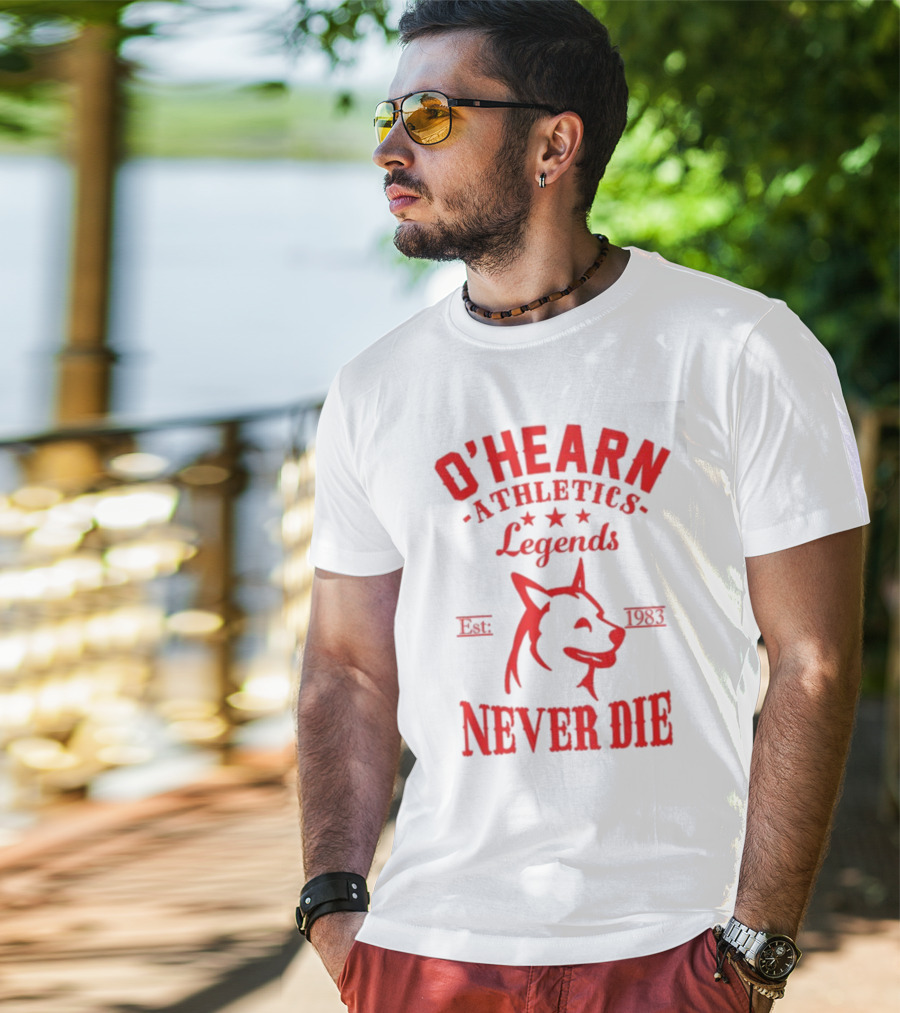 O'hearn Athletics Legends Never Die Est 1983 Dog T-Shirt