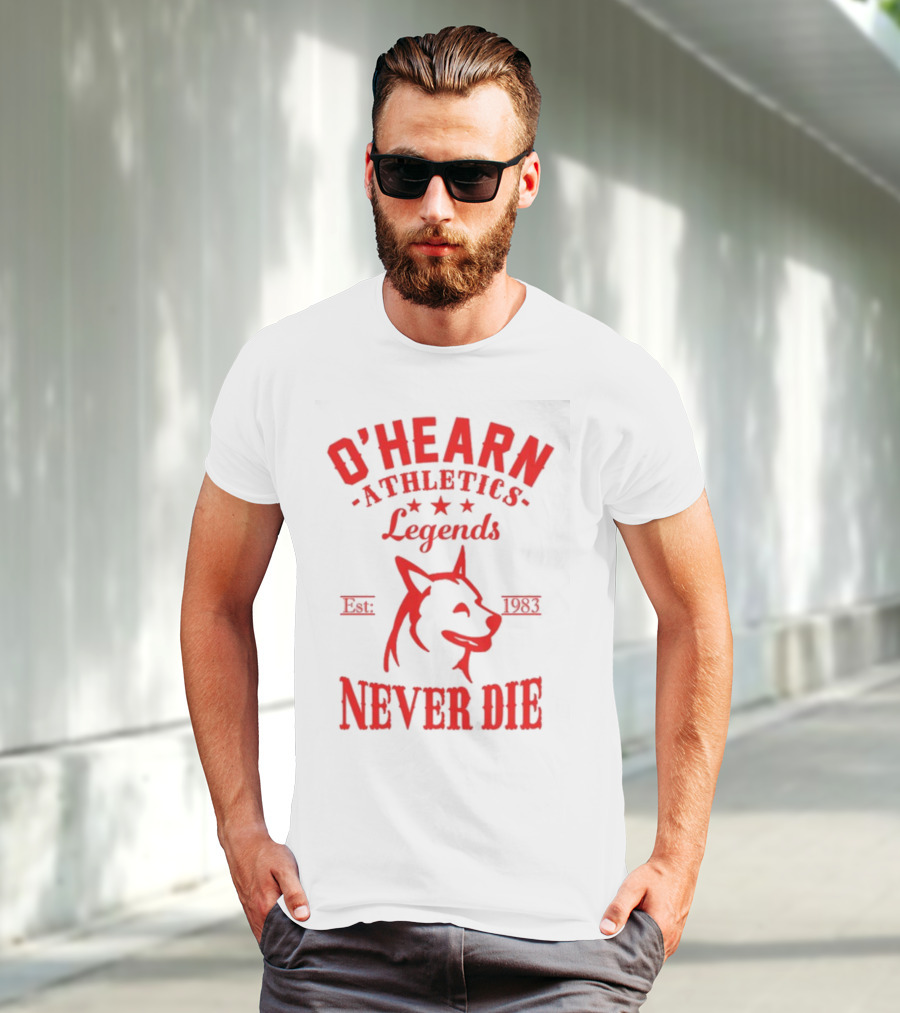 O'hearn Athletics Legends Never Die Est 1983 Dog T-Shirt