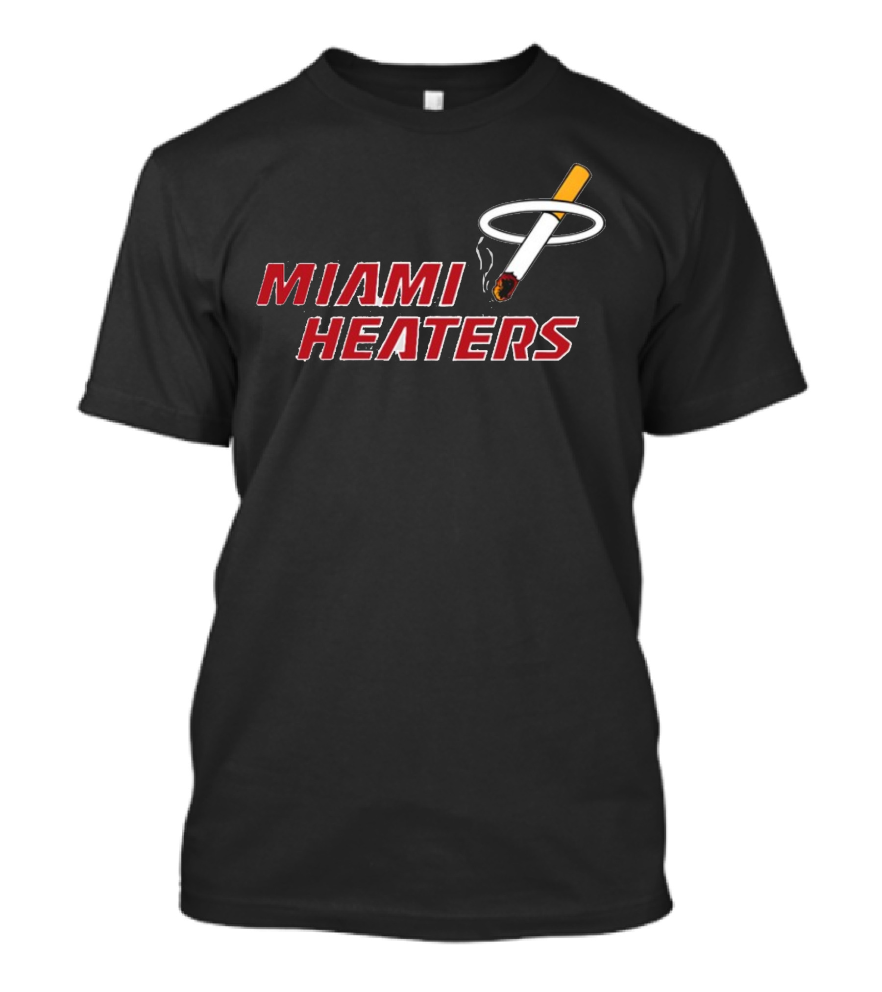 Shitheadsteve Miami Heaters Basketball Parody Smoking Cigarette T-Shirt