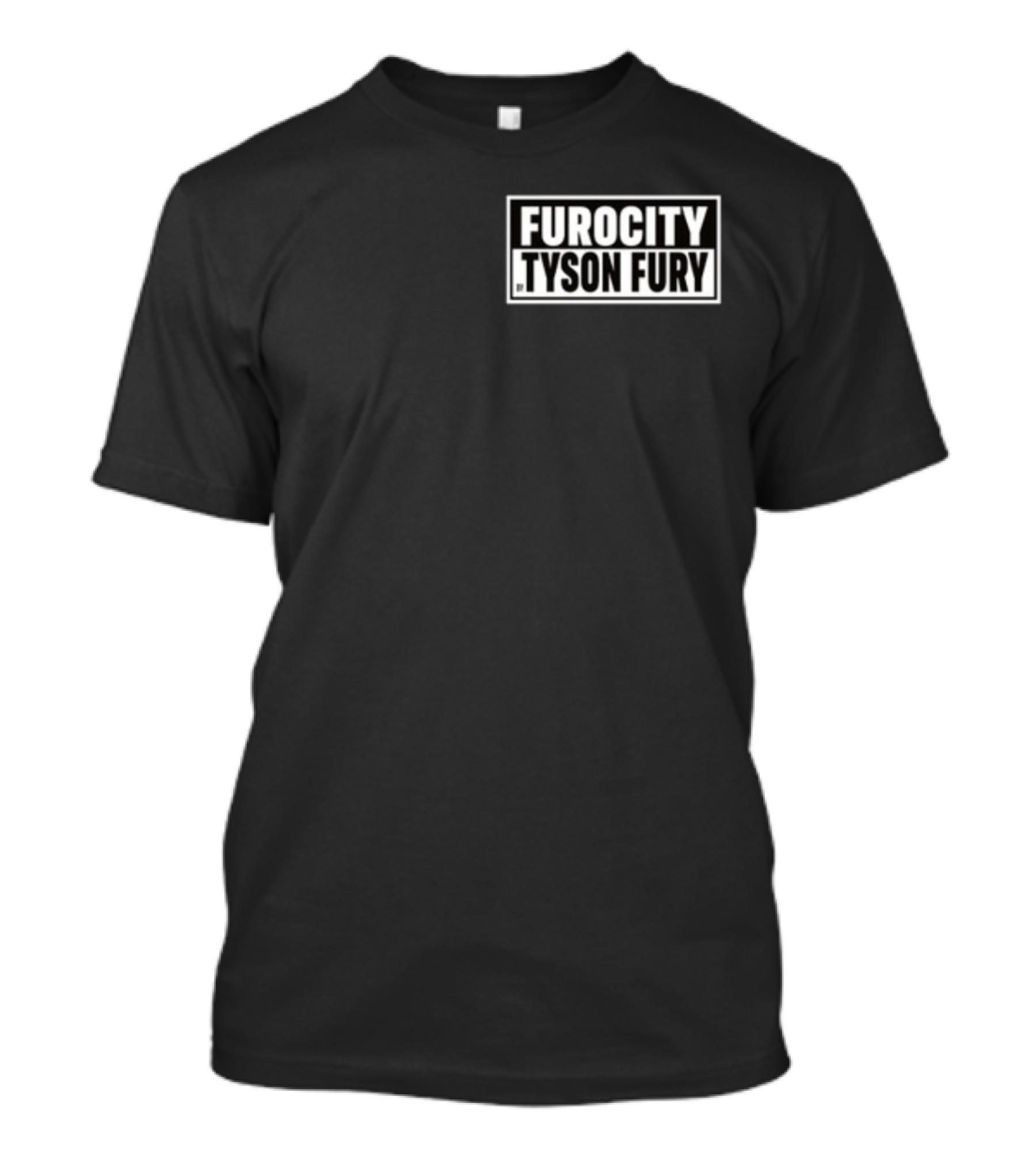 Furocity Tyson Fury Black And White Block Lettering T-Shirt