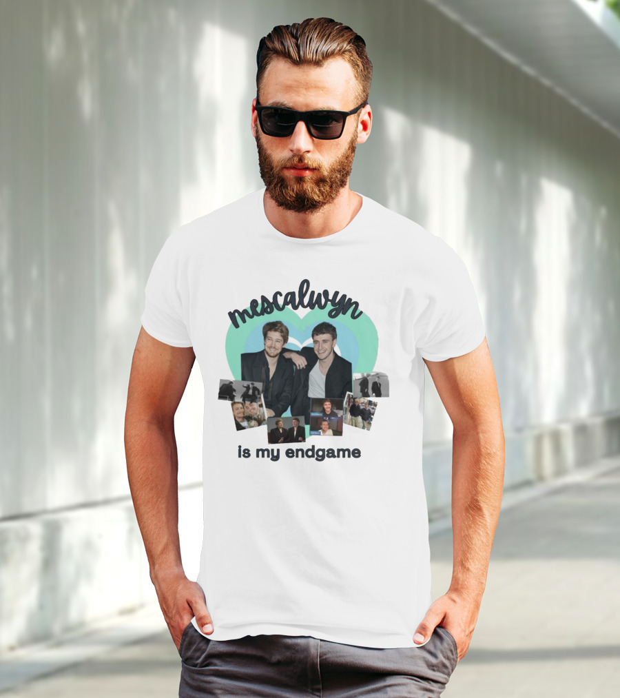 Mescalwyn Is My Endgame Heart Collage With Friends And Candid Moments T-Shirt