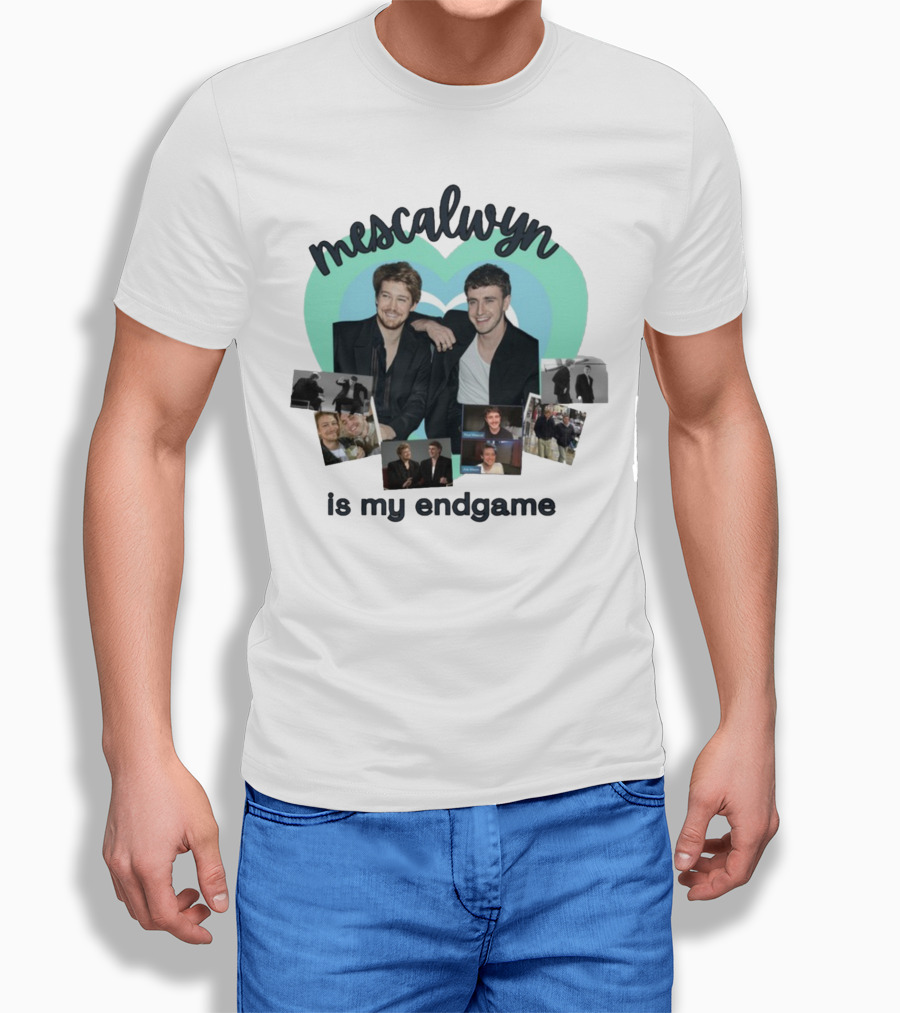 Mescalwyn Is My Endgame Heart Collage With Friends And Candid Moments T-Shirt