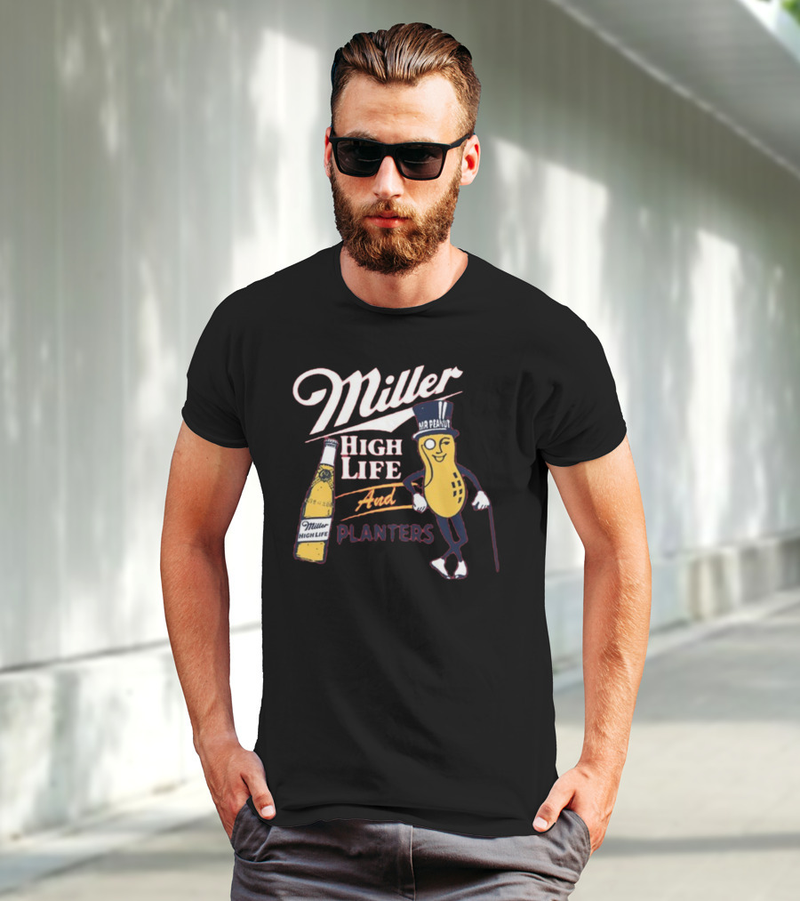 Miller High Life And Planters Mr. Peanut Collaboration T-Shirt