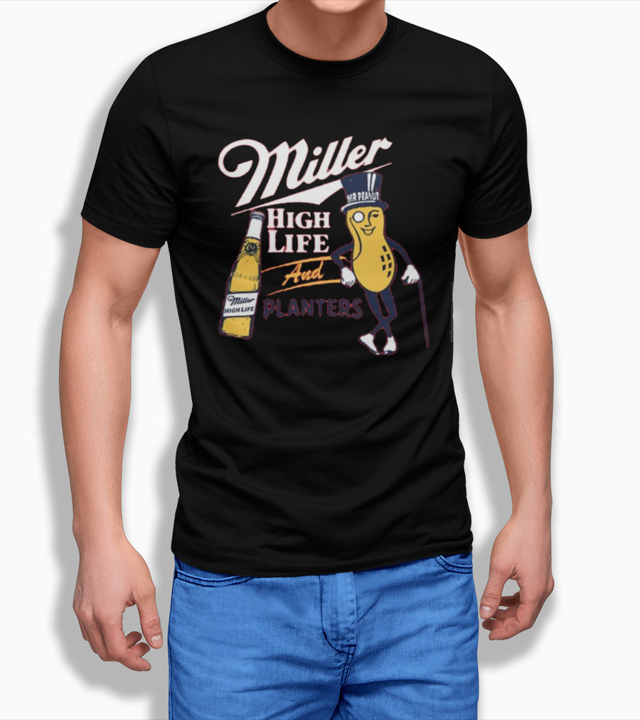 Miller High Life And Planters Mr. Peanut Collaboration T-Shirt