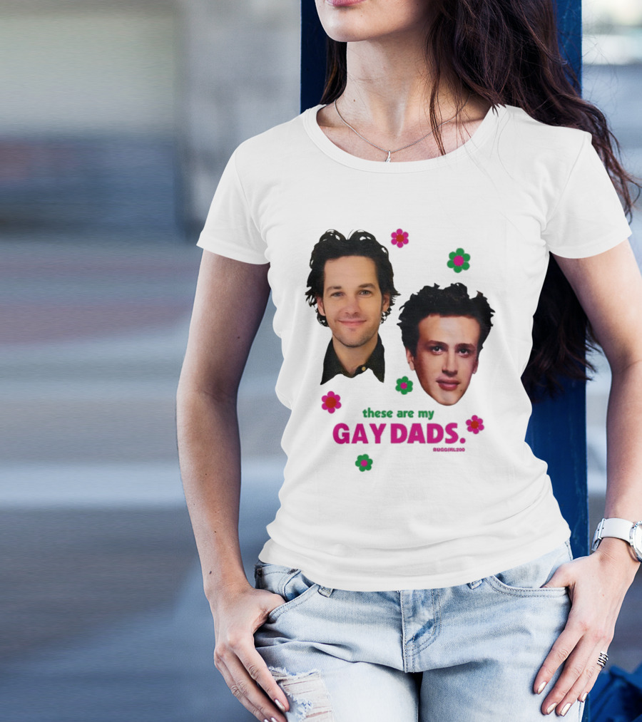 These Are My Gay Dads Flowers Nuggclub 420 T-Shirt