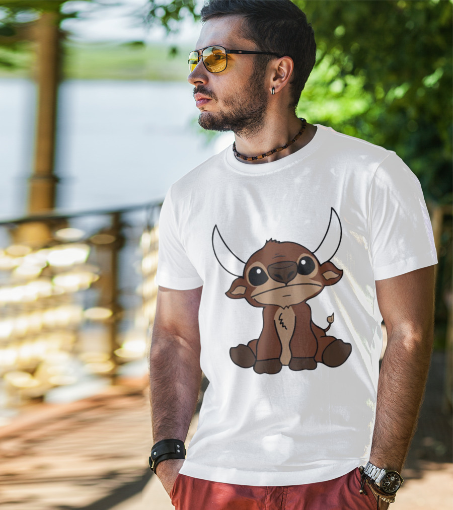 26Shirts Stitch Buffalo Cute Cartoon Buffalo Image T-Shirt