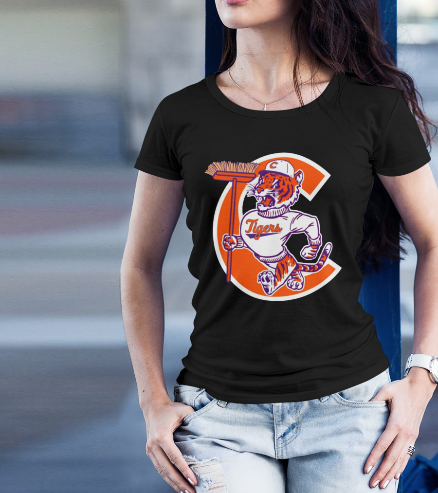 Austin Pendergist Tigers C Letter Mascot With Broom T-Shirt