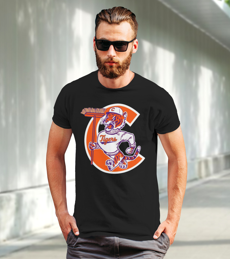 Austin Pendergist Tigers C Letter Mascot With Broom T-Shirt