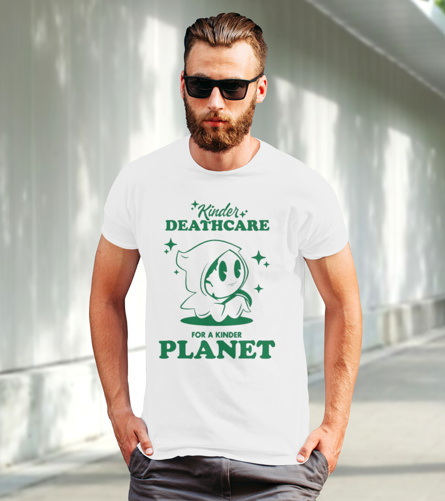 Kinder Deathcare For A Kinder Planet Hoodie Character With Stars T-Shirt