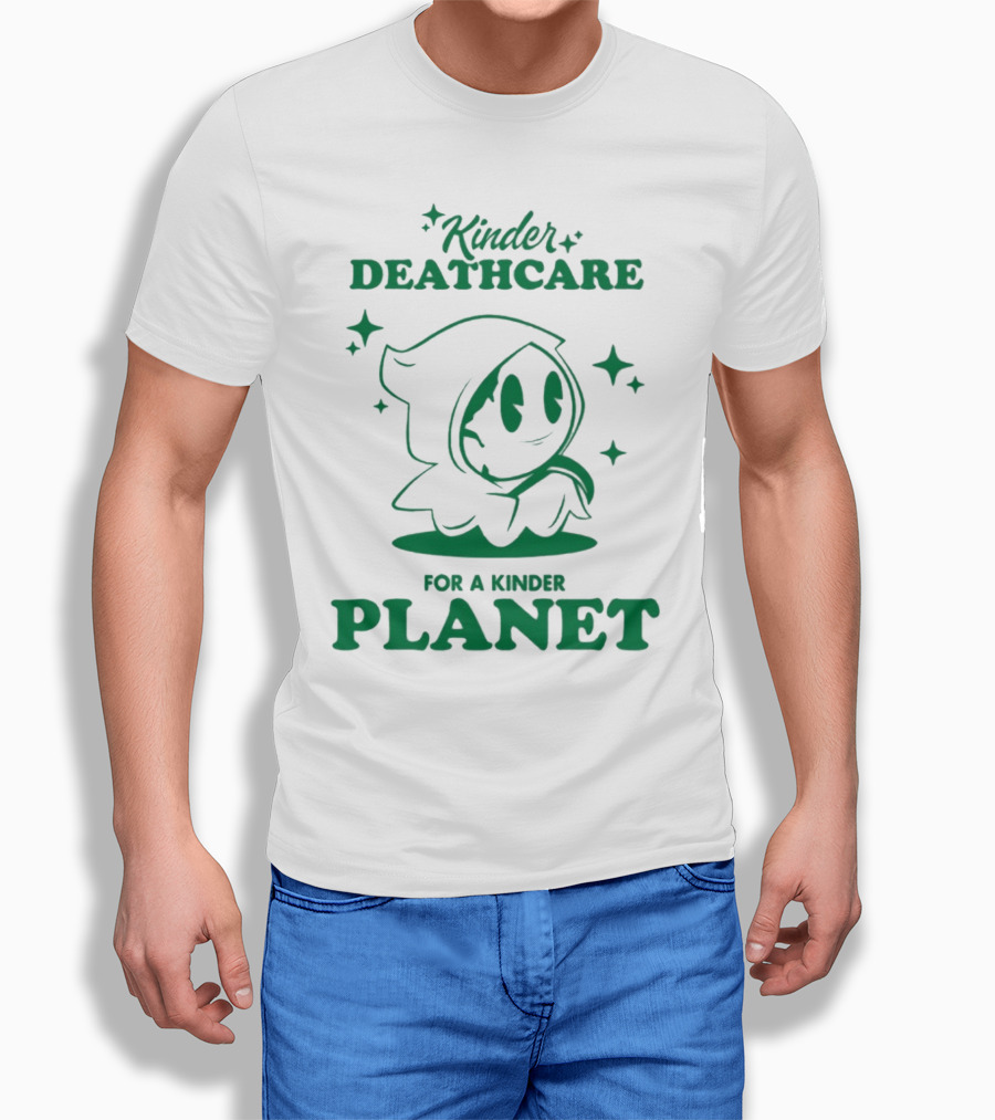 Kinder Deathcare For A Kinder Planet Hoodie Character With Stars T-Shirt