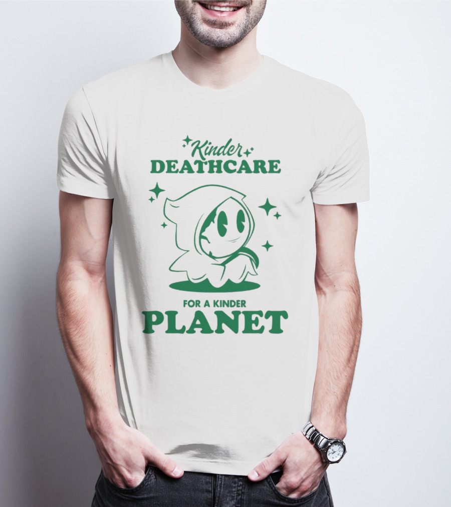 Kinder Deathcare For A Kinder Planet Hoodie Character With Stars T-Shirt