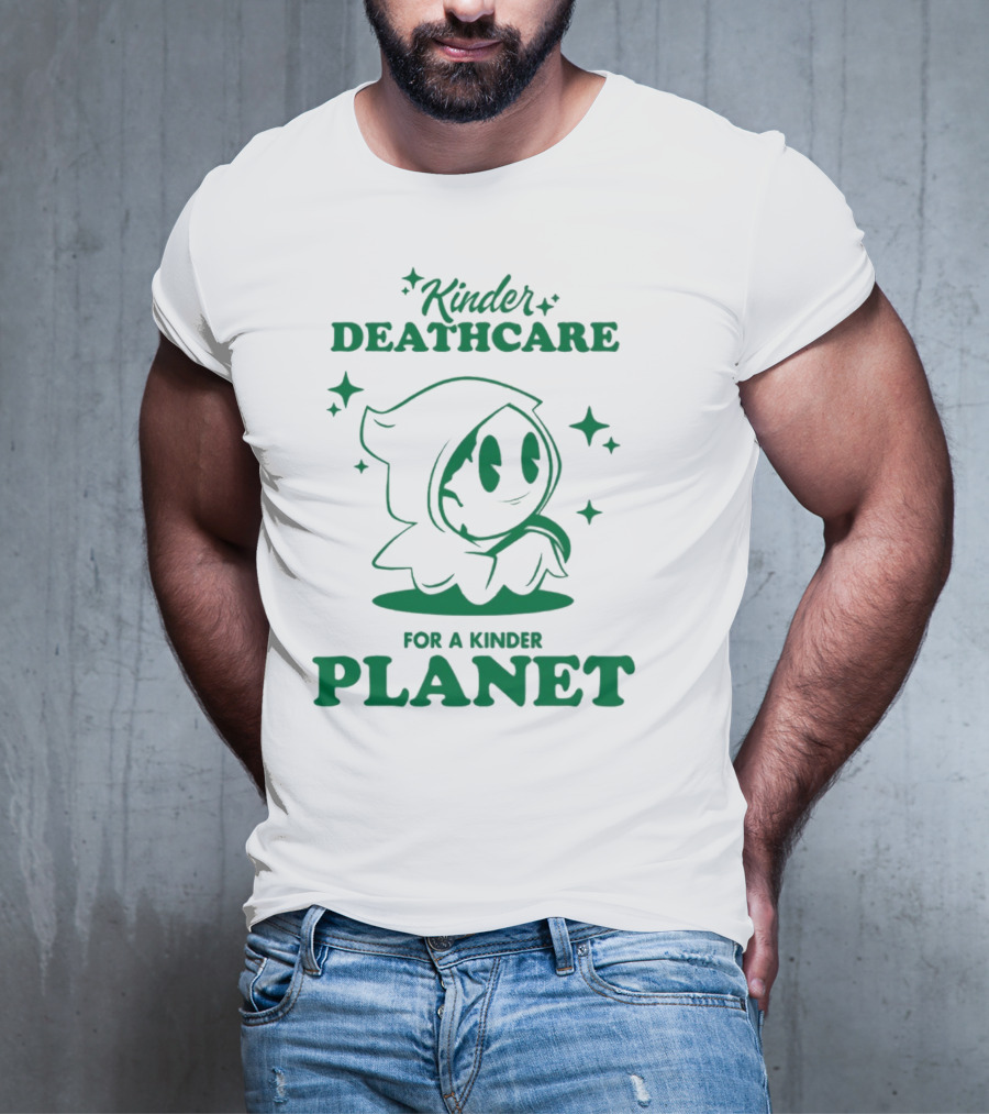 Kinder Deathcare For A Kinder Planet Hoodie Character With Stars T-Shirt