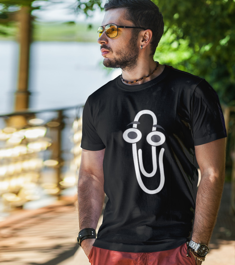 Rip Clippy Microsoft Office Assistant Icon Retro Nostalgia T-Shirt
