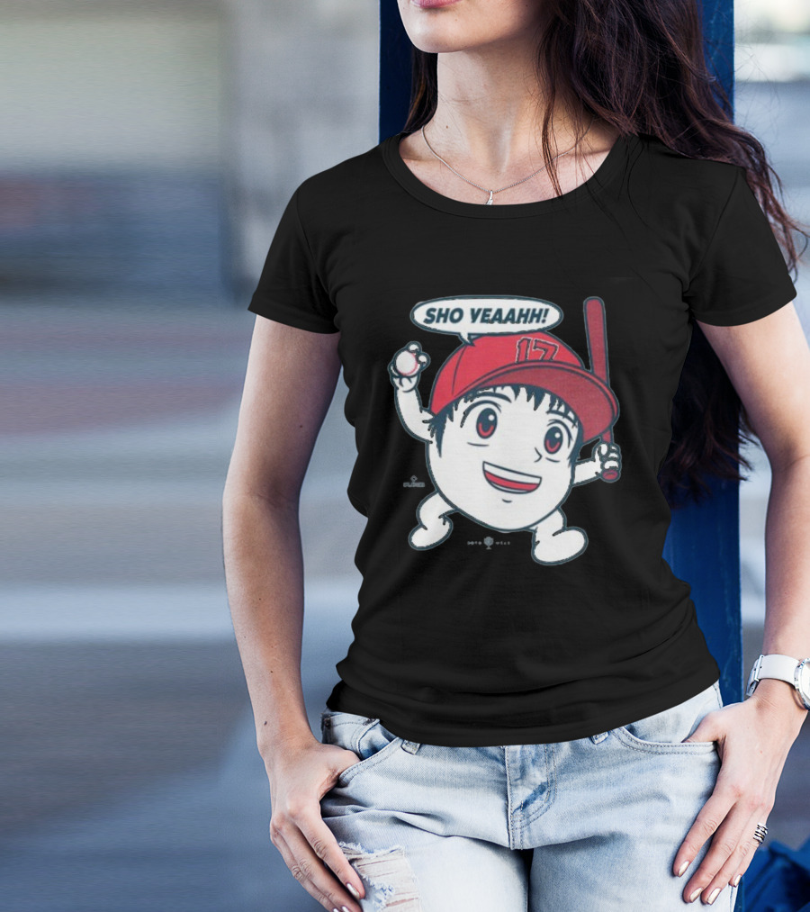 Sho Yeaahh Baseball Character 17 Red Cap Batting Pose T-Shirt