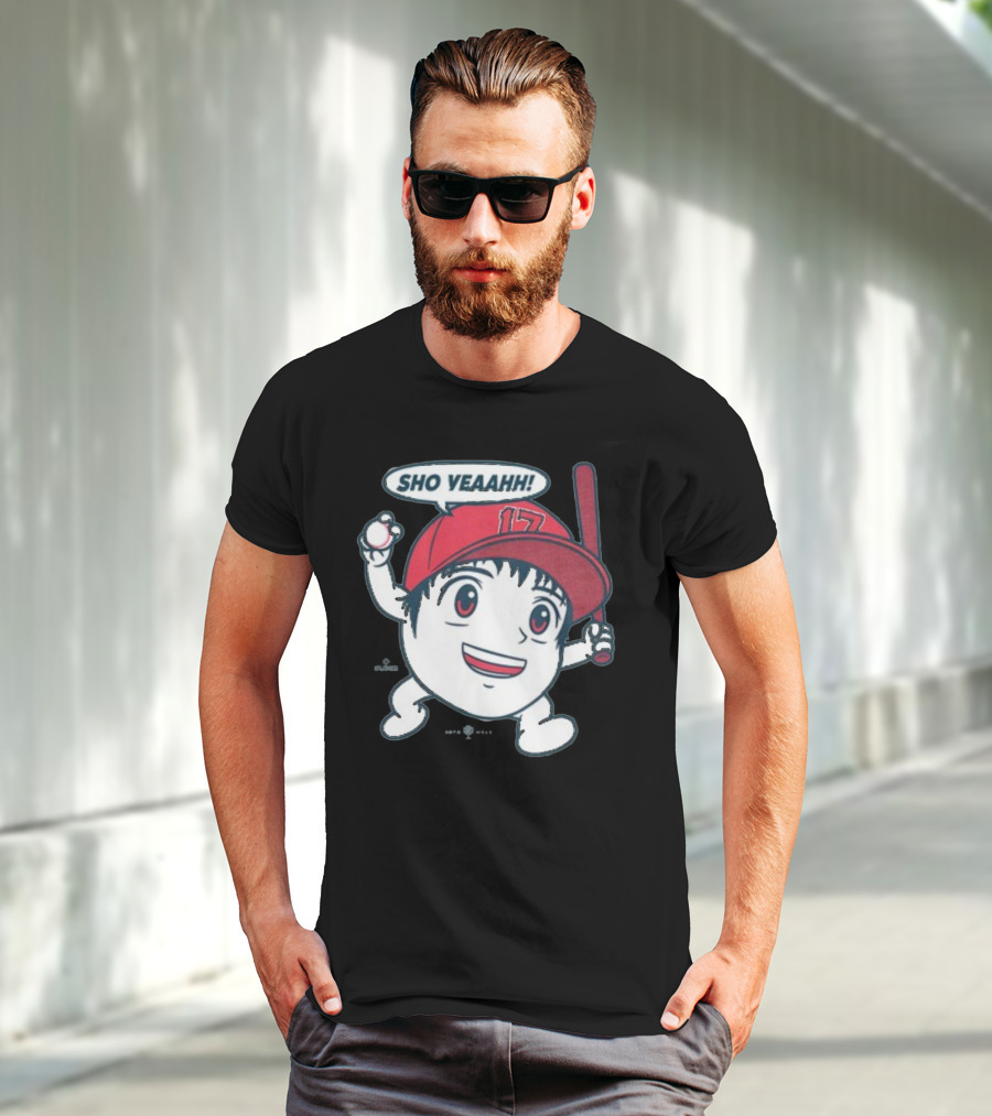 Sho Yeaahh Baseball Character 17 Red Cap Batting Pose T-Shirt