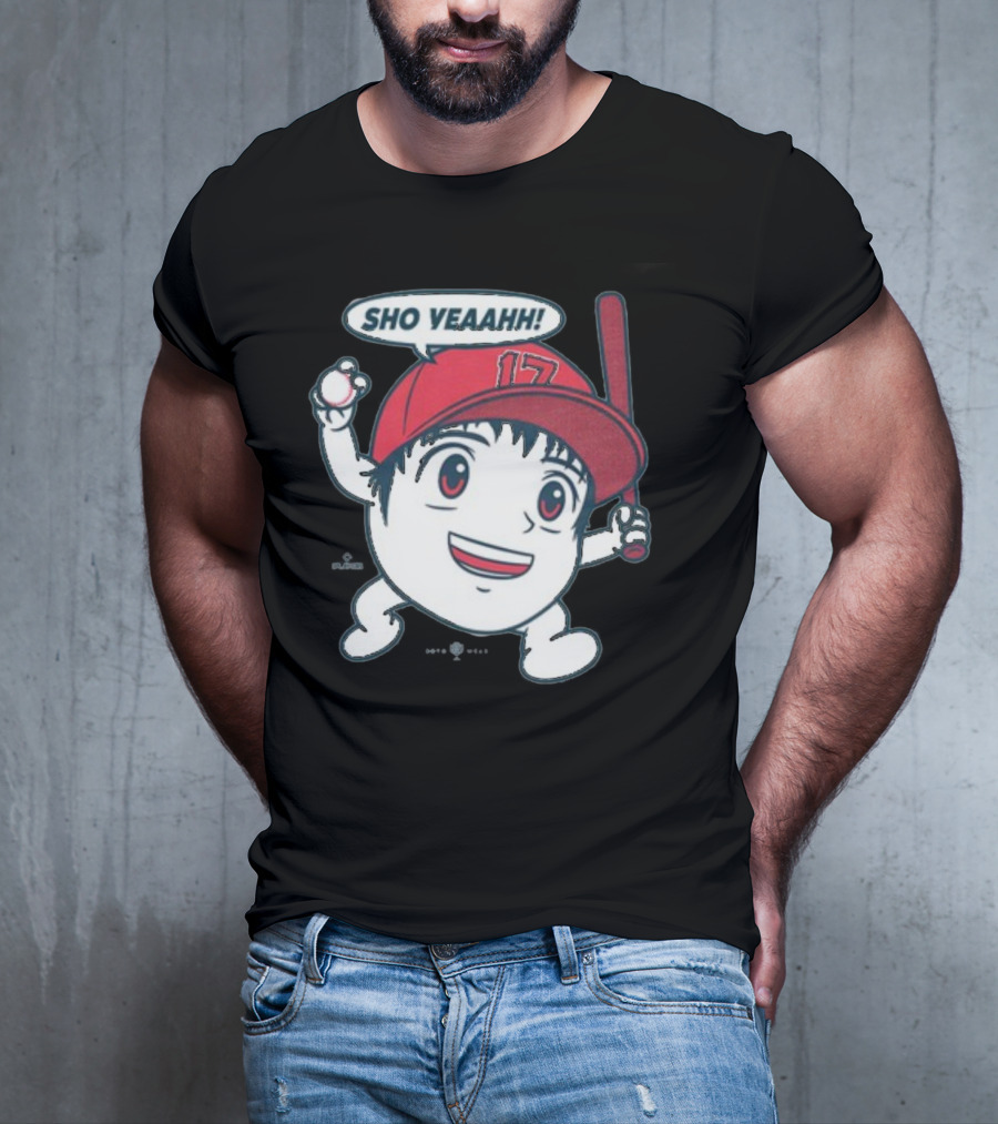 Sho Yeaahh Baseball Character 17 Red Cap Batting Pose T-Shirt