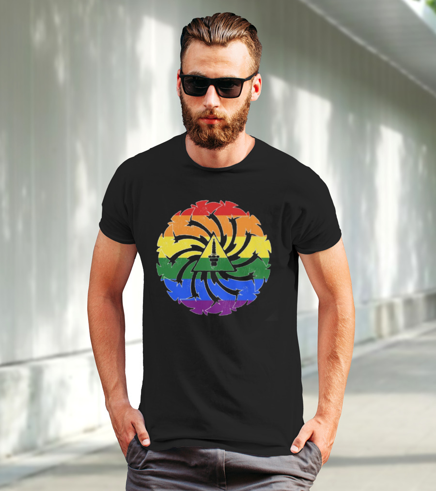 Soundgarden Spiral Pride Logo Rainbow Colors T-Shirt