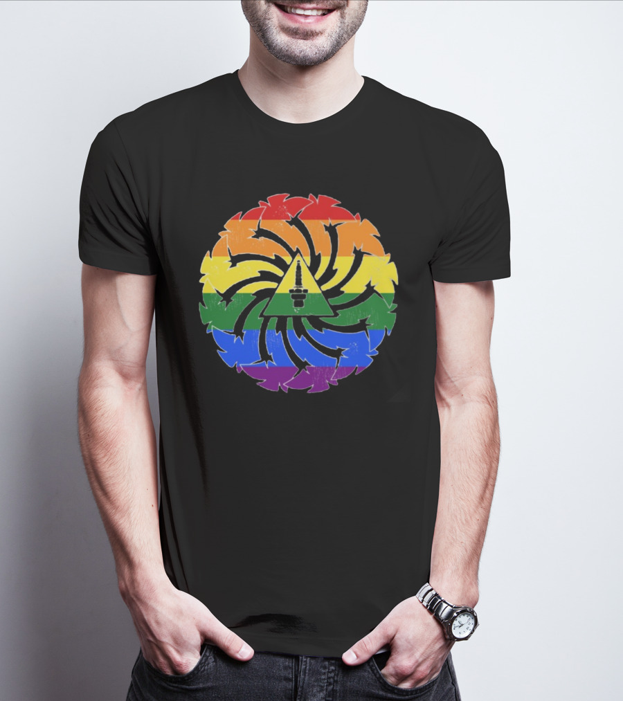 Soundgarden Spiral Pride Logo Rainbow Colors T-Shirt