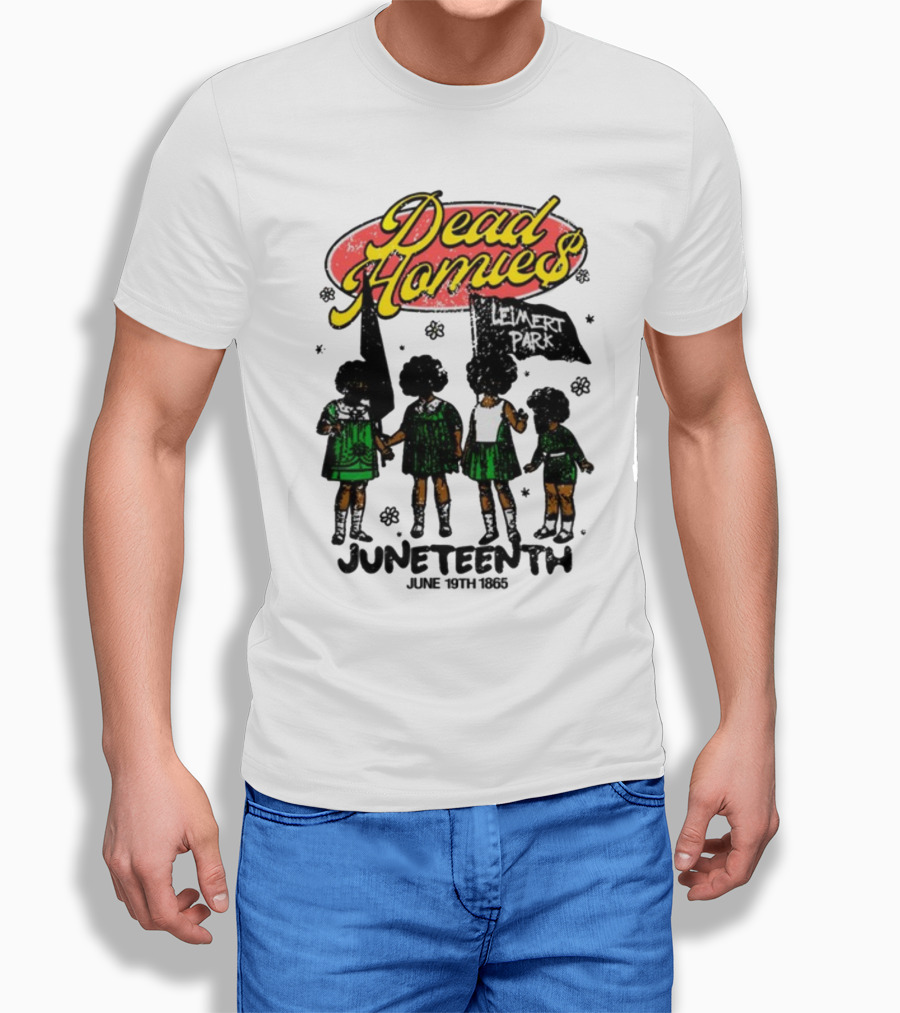 Dead Homies Leimert Park Juneteenth June 19th 1865 T-Shirt
