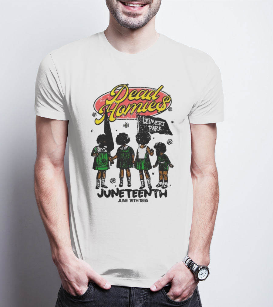 Dead Homies Leimert Park Juneteenth June 19th 1865 T-Shirt