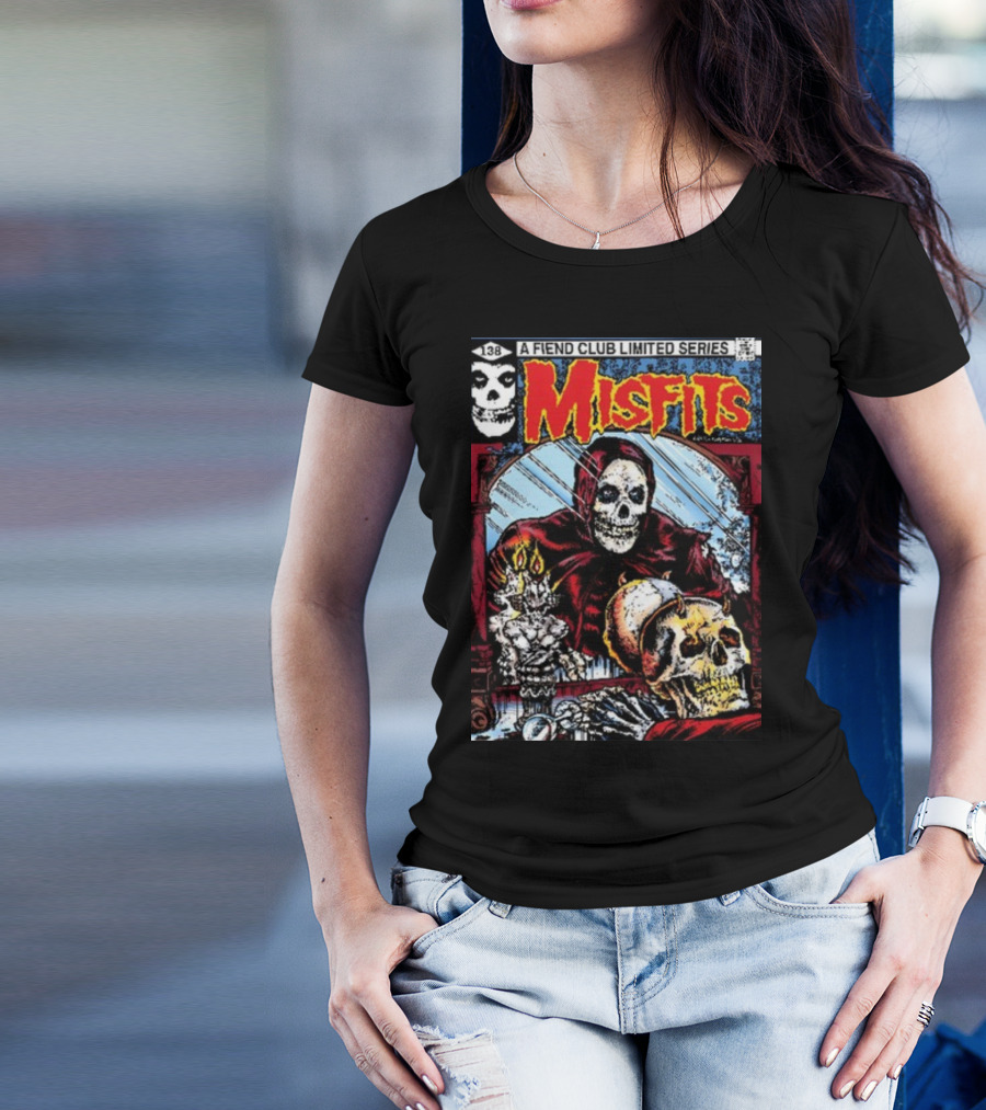 Misfits A Fiend Club Limited Series Skull And Skeleton Reflection T-Shirt