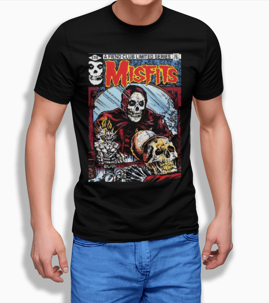 Misfits A Fiend Club Limited Series Skull And Skeleton Reflection T-Shirt