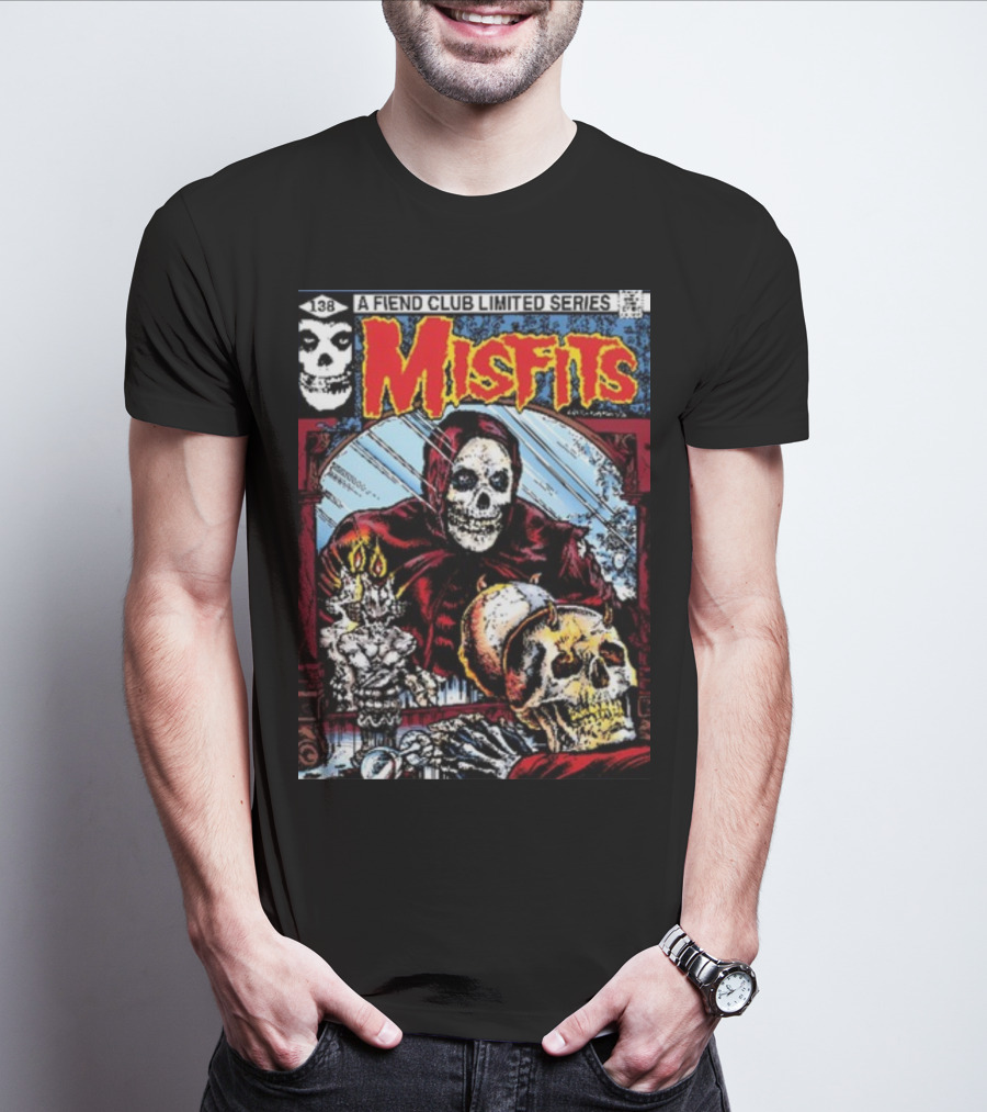 Misfits A Fiend Club Limited Series Skull And Skeleton Reflection T-Shirt