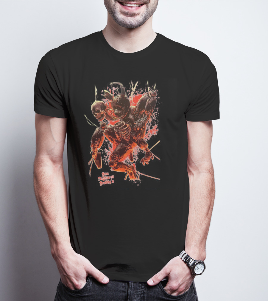 Five Nights At Freddy's Creepy Skeleton Characters T-Shirt