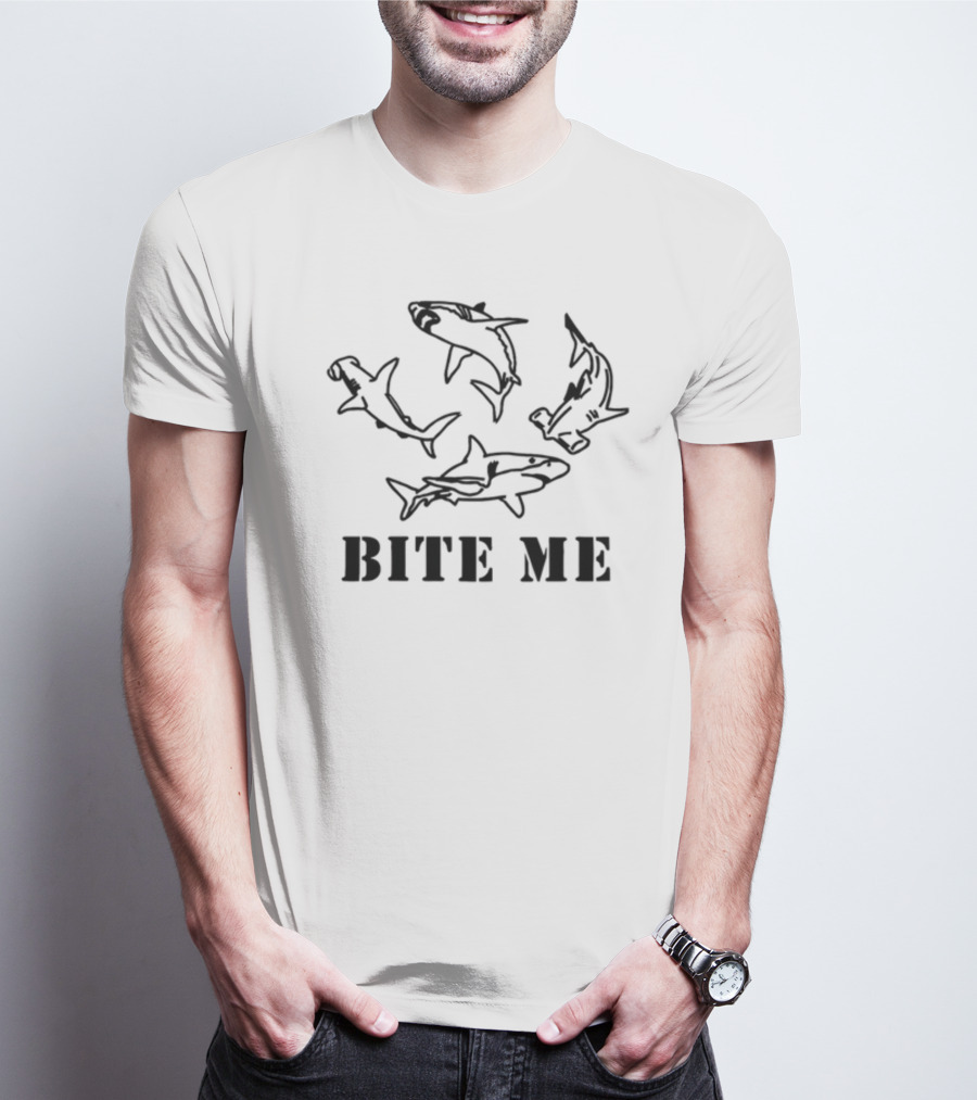 Hoesforclothes Bite Me Shark Trio T-Shirt