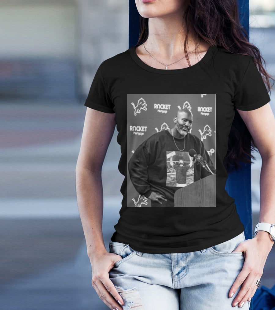 Lions Dan Campbell Rocket Mortgage Press Conference T-Shirt