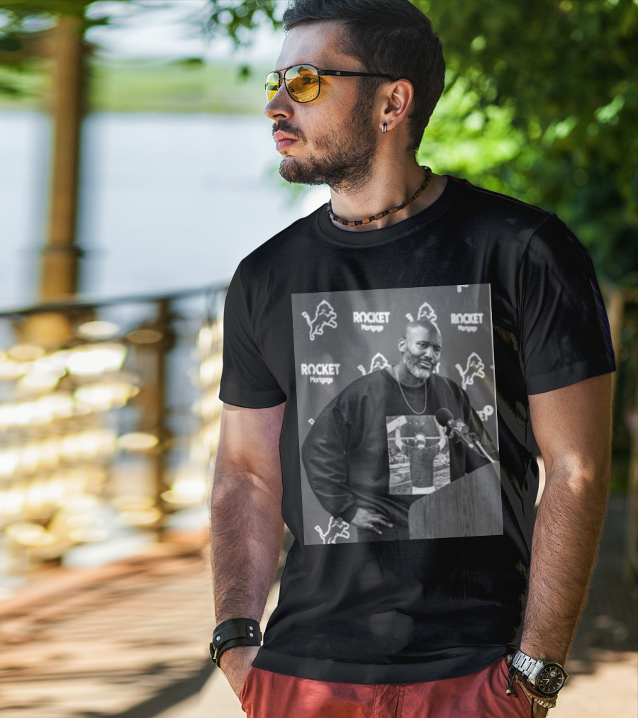 Lions Dan Campbell Rocket Mortgage Press Conference T-Shirt