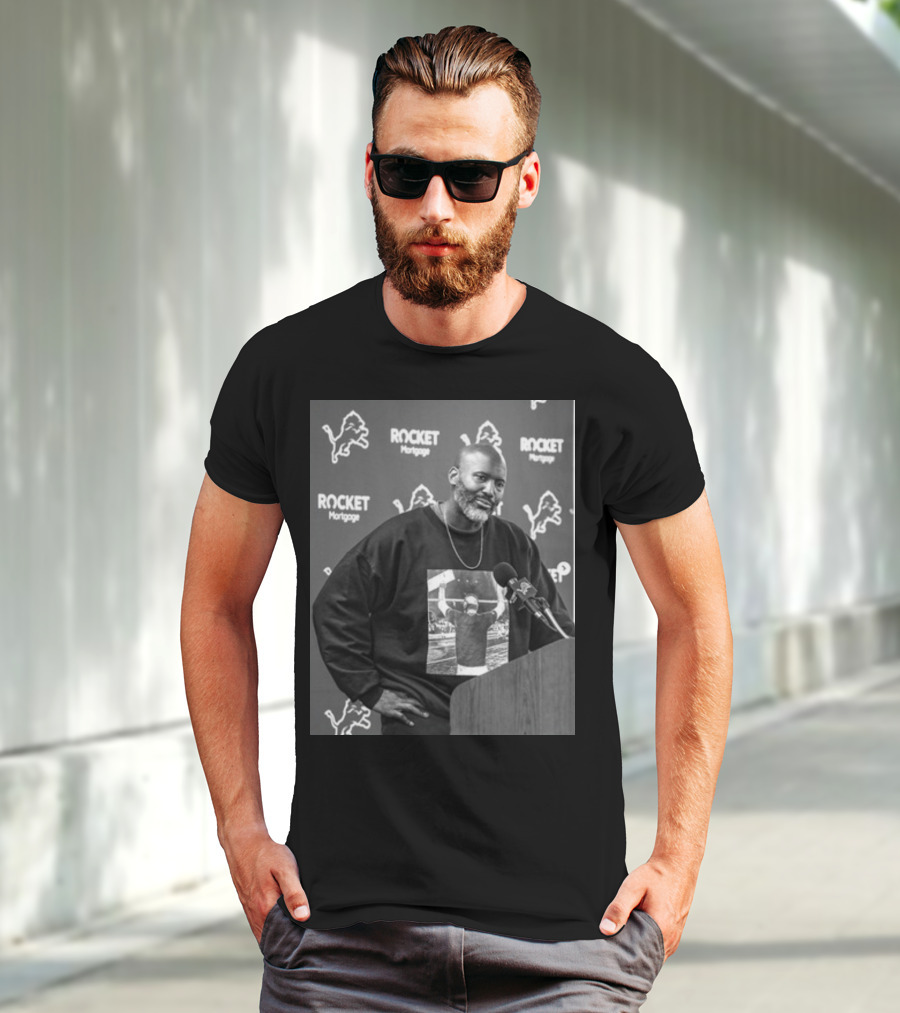 Lions Dan Campbell Rocket Mortgage Press Conference T-Shirt