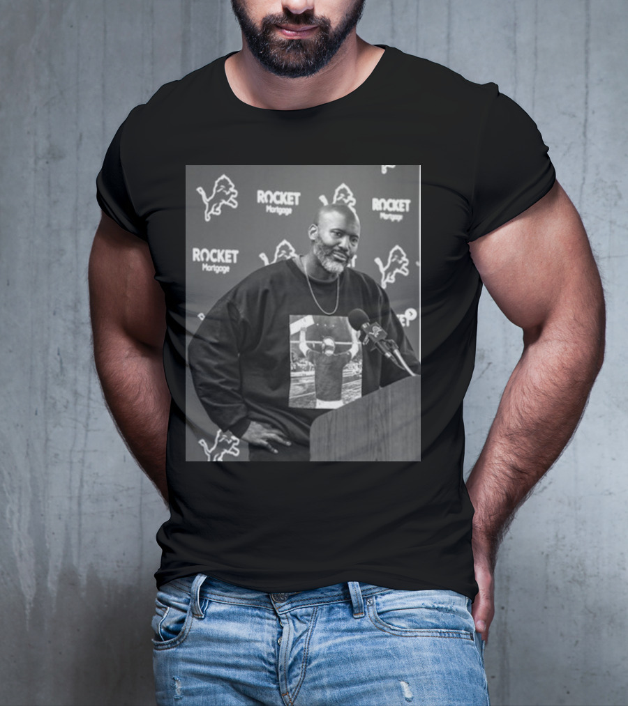 Lions Dan Campbell Rocket Mortgage Press Conference T-Shirt