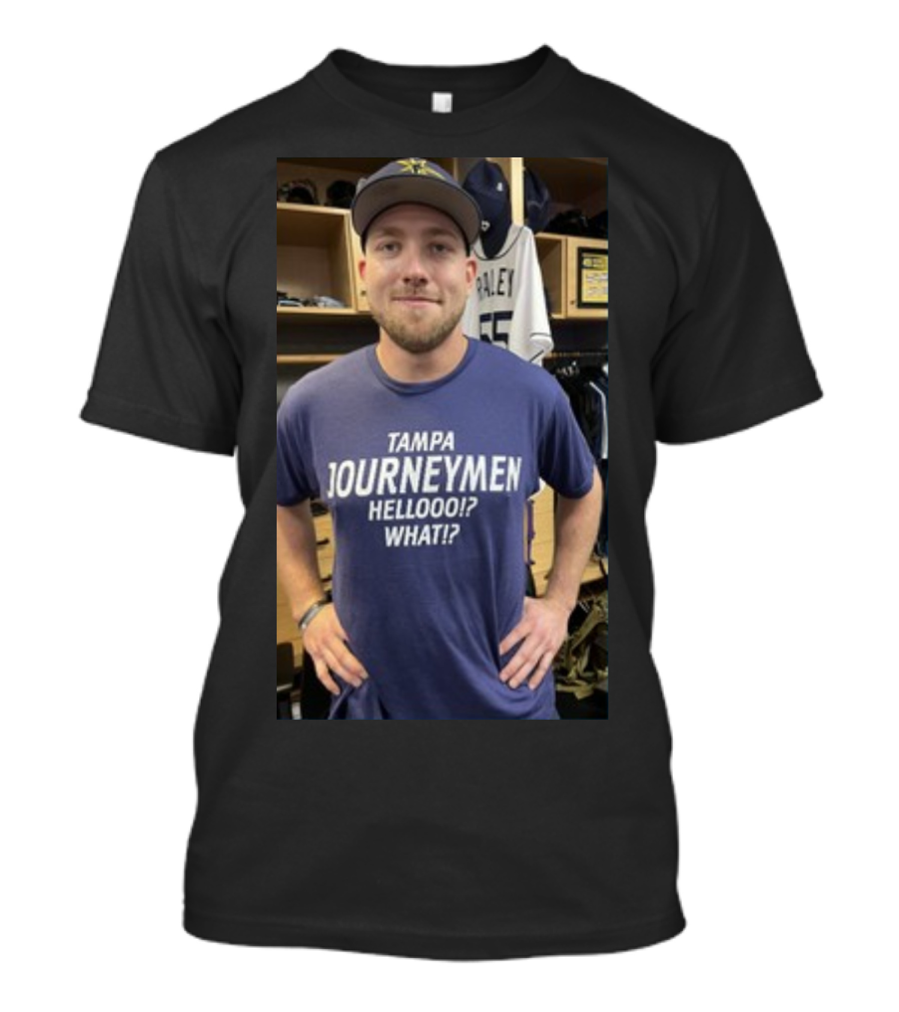 Tampa Journeymen Hellooo What Baseball Locker Room T-Shirt