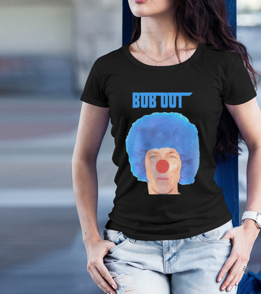 Bub Out Bernardeschi Bob Out Blue Afro Red Nose T-Shirt