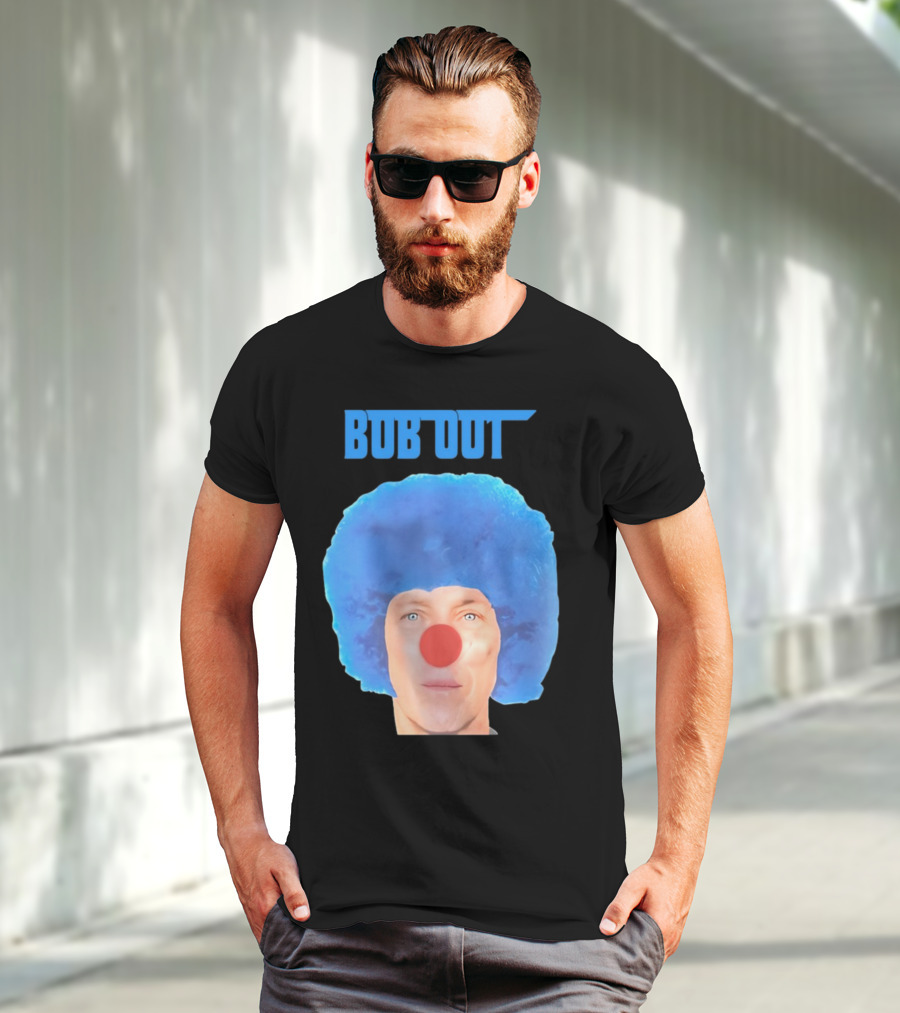 Bub Out Bernardeschi Bob Out Blue Afro Red Nose T-Shirt