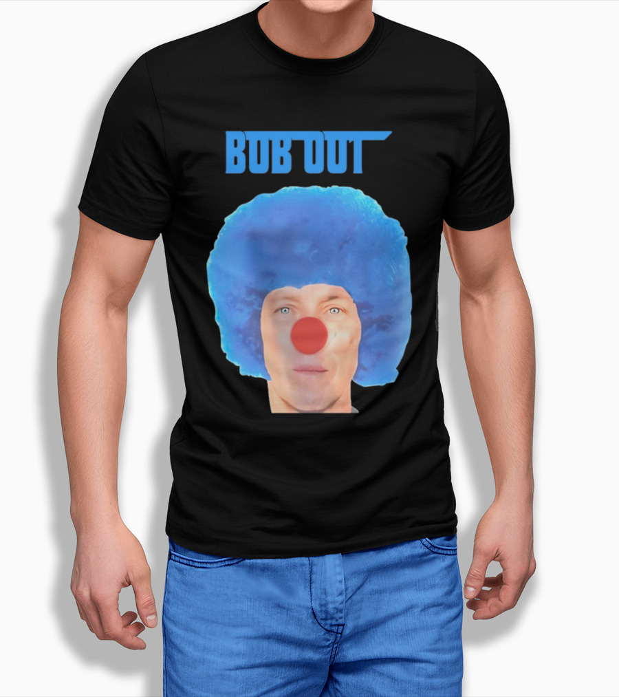 Bub Out Bernardeschi Bob Out Blue Afro Red Nose T-Shirt