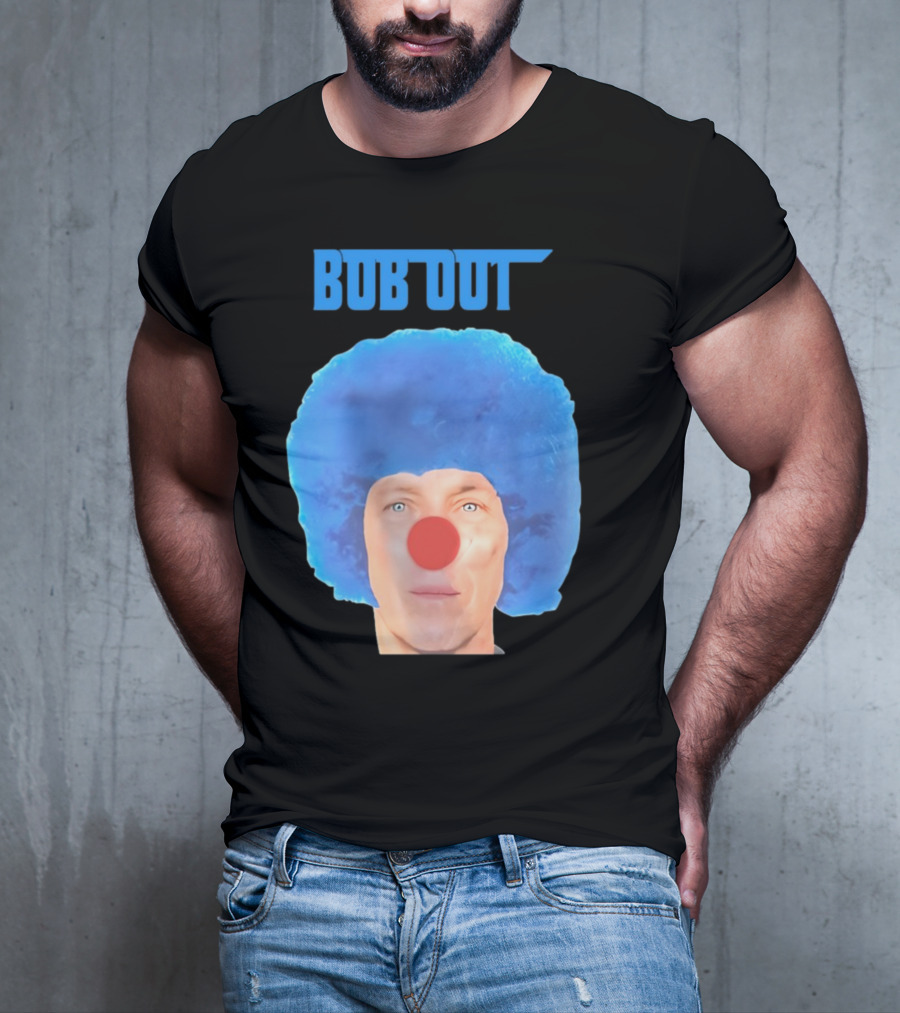 Bub Out Bernardeschi Bob Out Blue Afro Red Nose T-Shirt