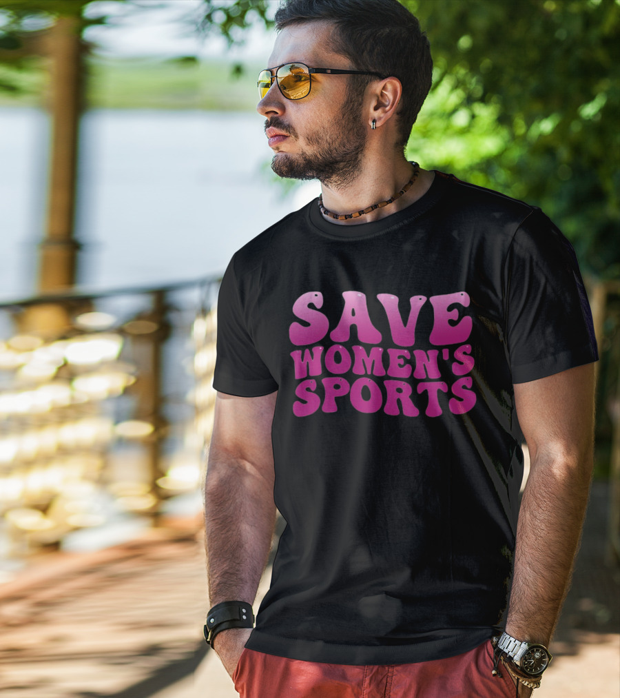 Save Women's Sports 70s Vintage Bold Pink T-Shirt