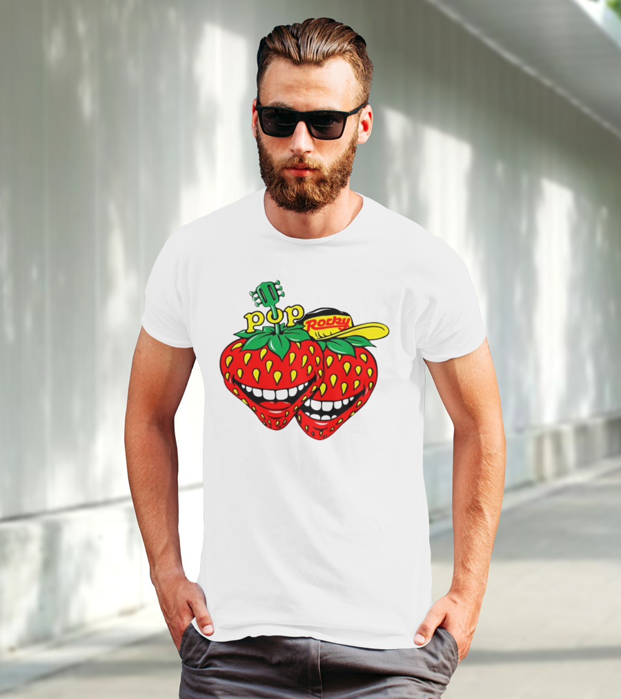 Pop Rocky Strawberry Guitar Grin T-Shirt