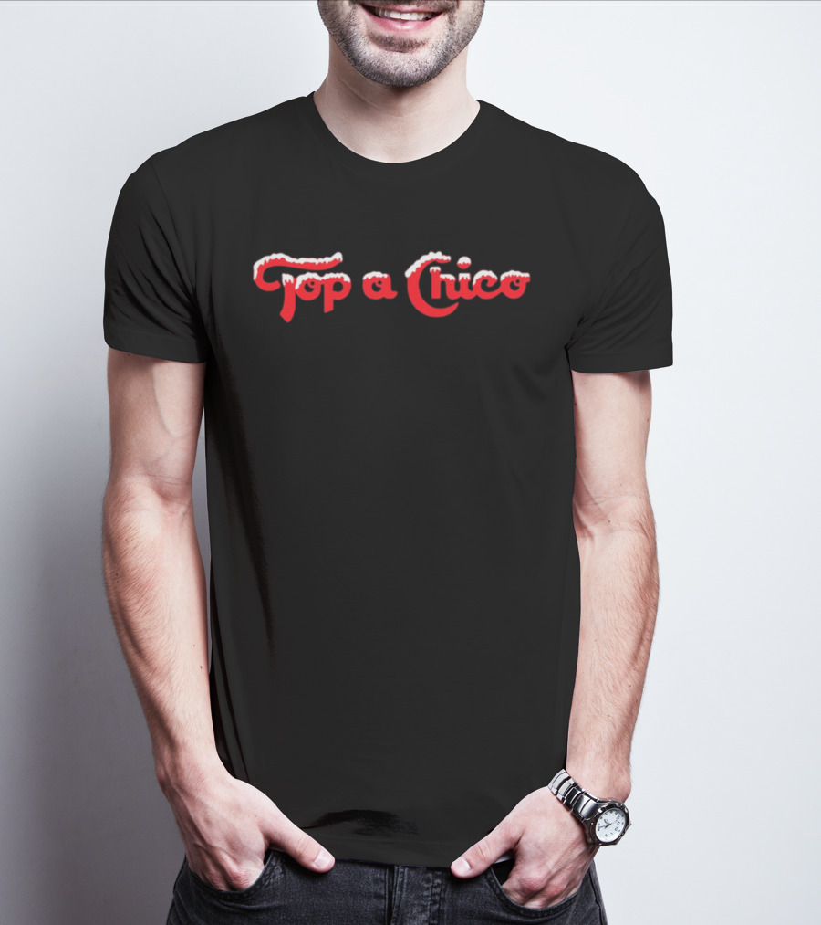 Top A Chico Christmas Santa-Themed Typography T-Shirt