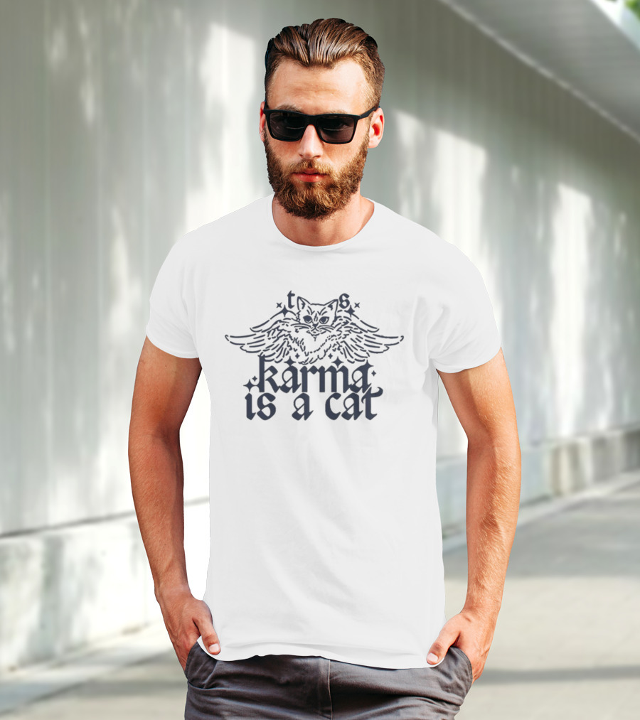 TS Karma Is A Cat Winged Cat T-Shirt