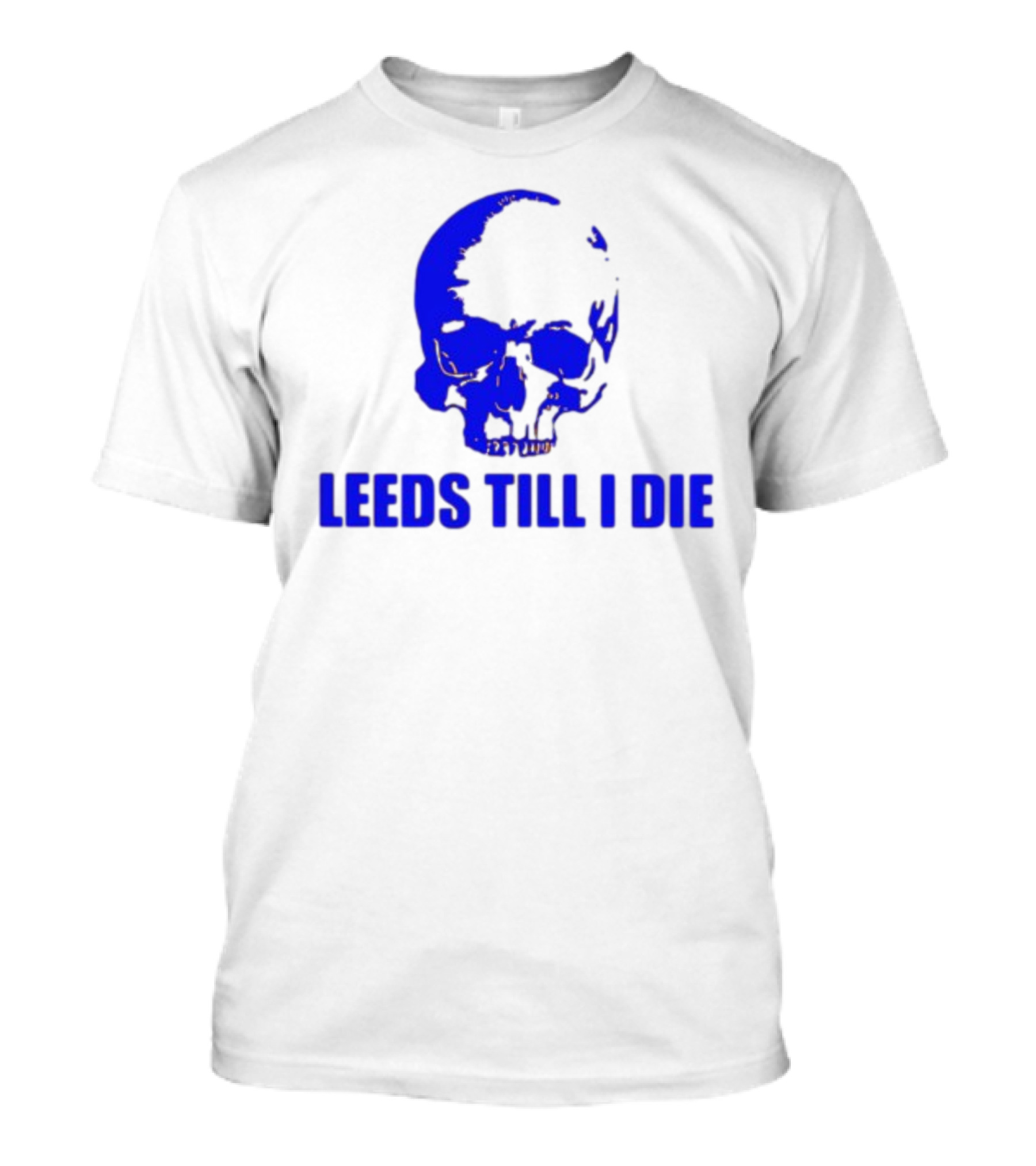 Leeds Till I Die Blue Skull T-Shirt