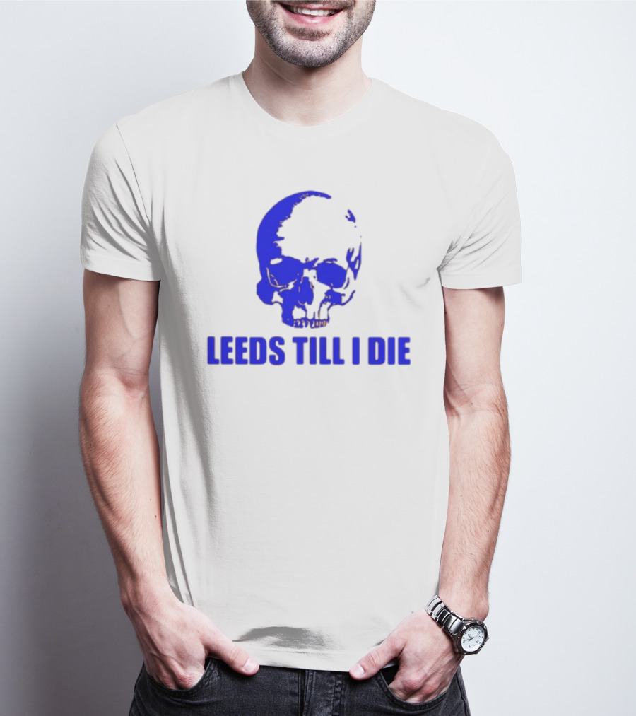 Leeds Till I Die Blue Skull T-Shirt