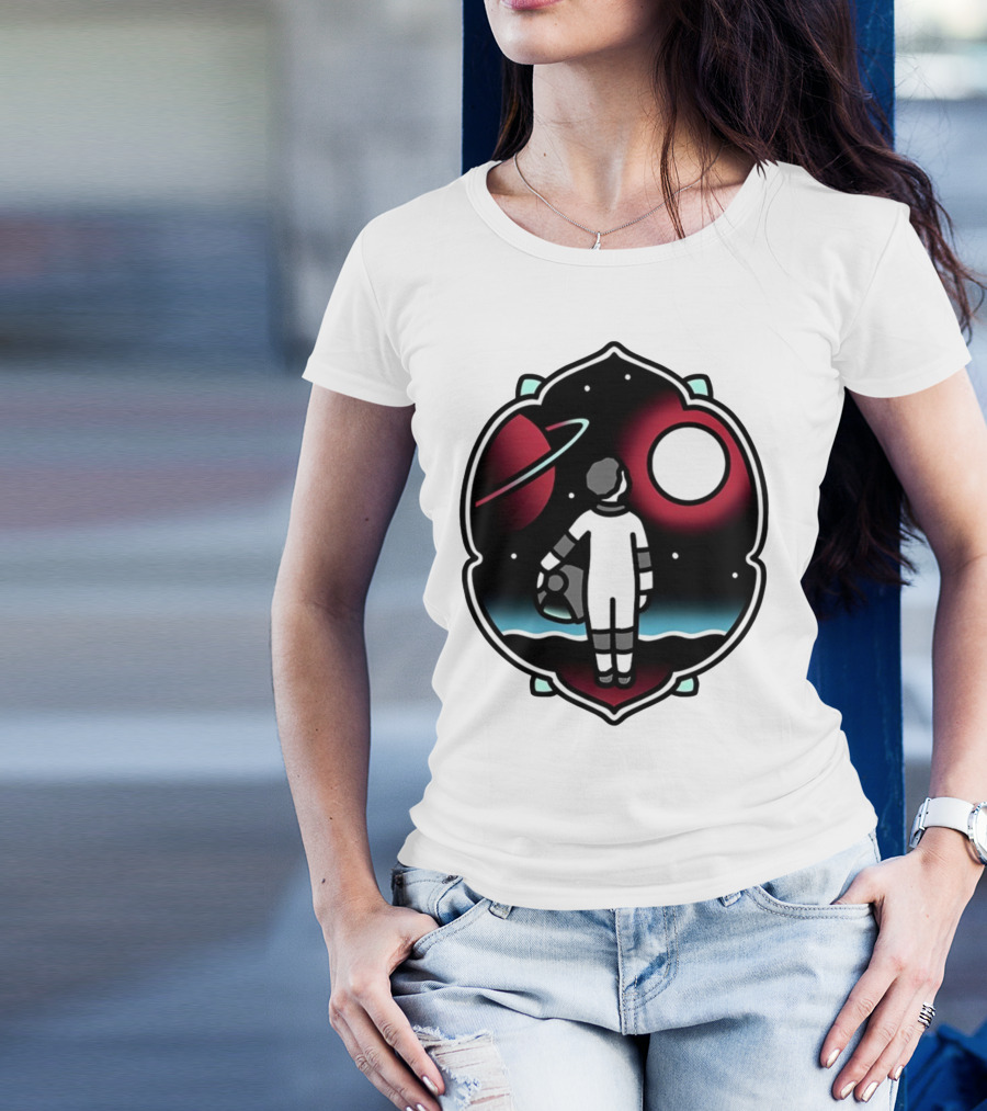 Come See The Universe Astronaut Staring At Planets And Stars T-Shirt